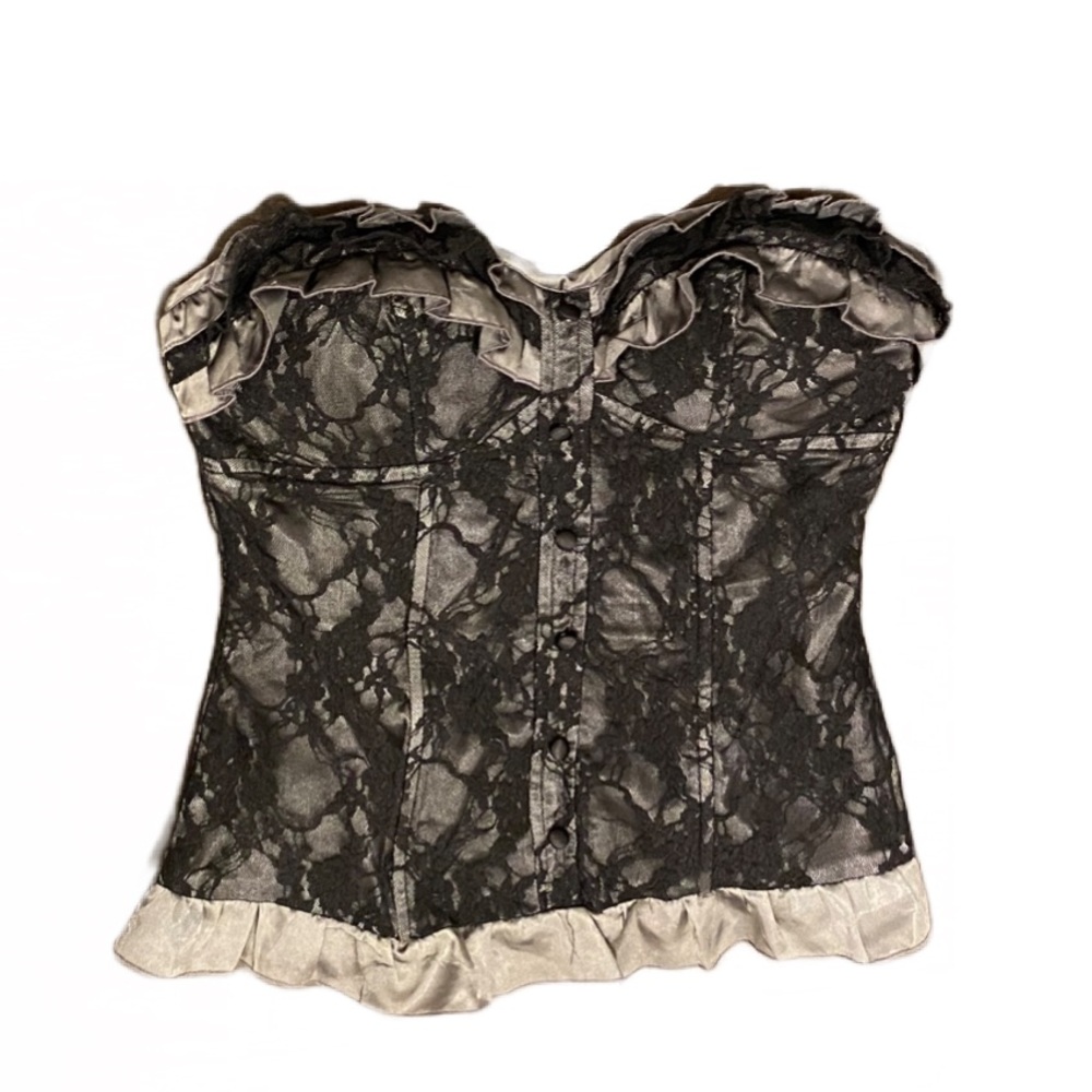 Lace Corset with Ruffle Details